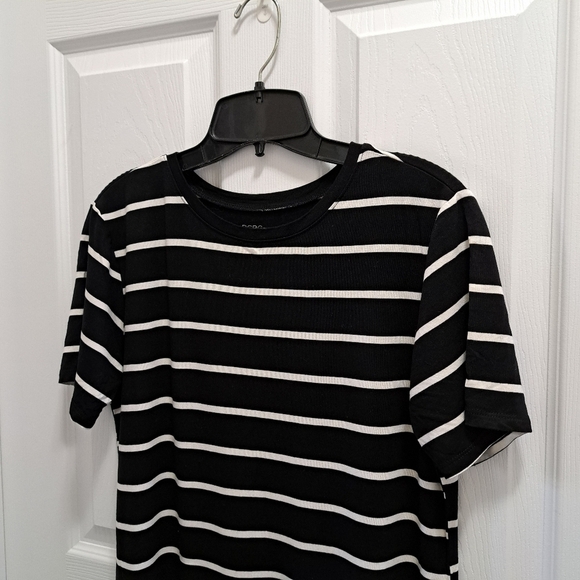 ❤️ BCBGeneration 2 Pack Dresses Black White Striped Solid Women's Medium Dresses - Picture 7 of 16